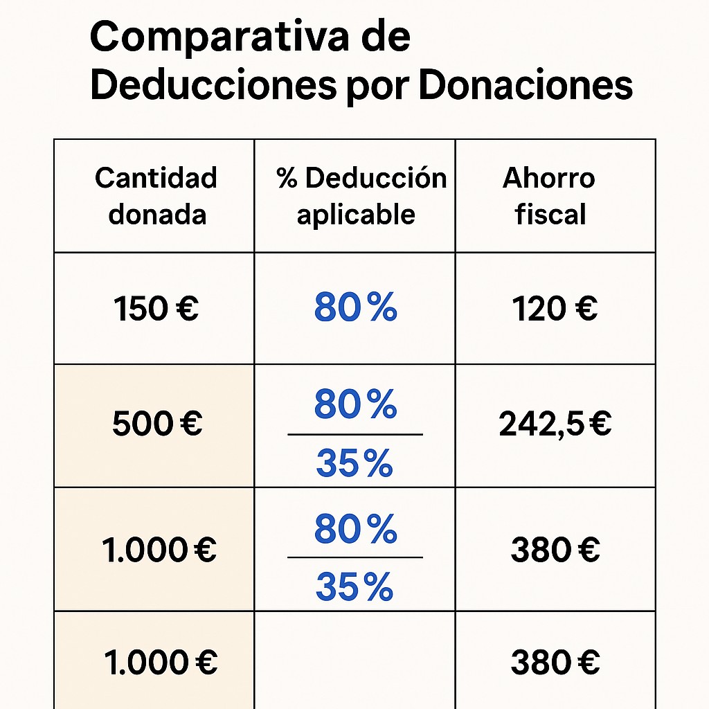Decucciones por donaciones