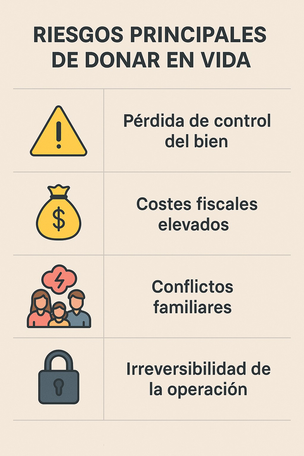 riesgos de donar en vida