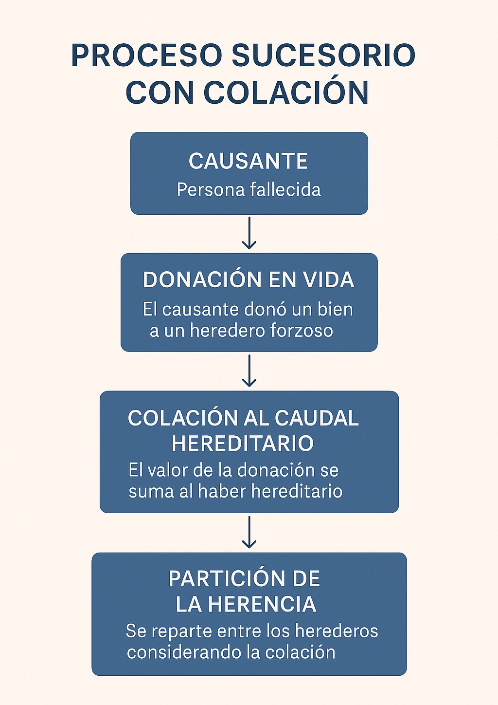 Infografía sobre el proceso sucesorio