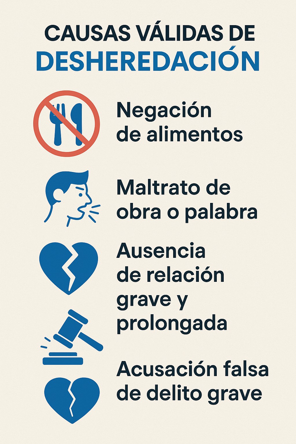 Por qué te pueden desheredar