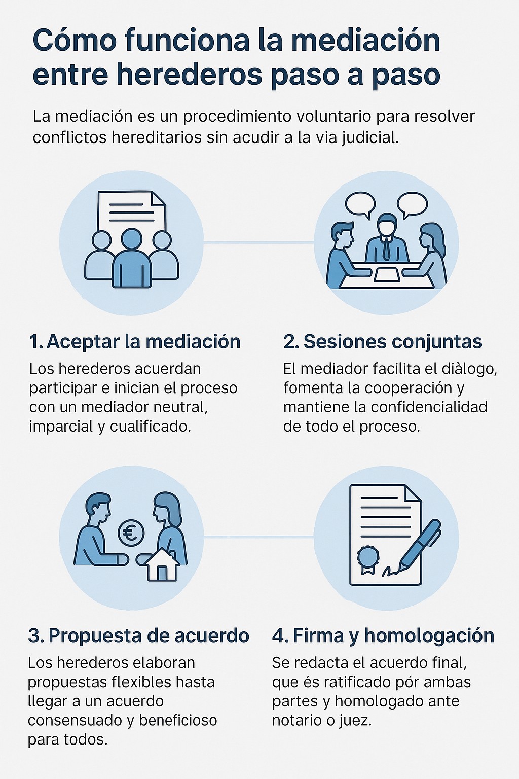 Mediación entre herederos paso a paso